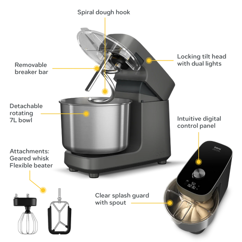 Ooni Halo Pro Spiral Mixer - Charcoal Grey